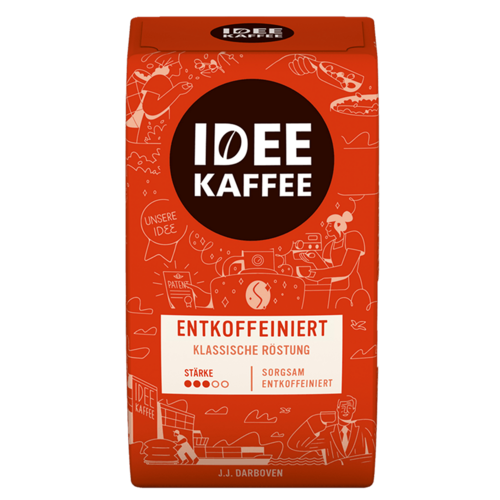 Idee Kaffee Idee koffie Entcoffeiniert gemalen 500 gram