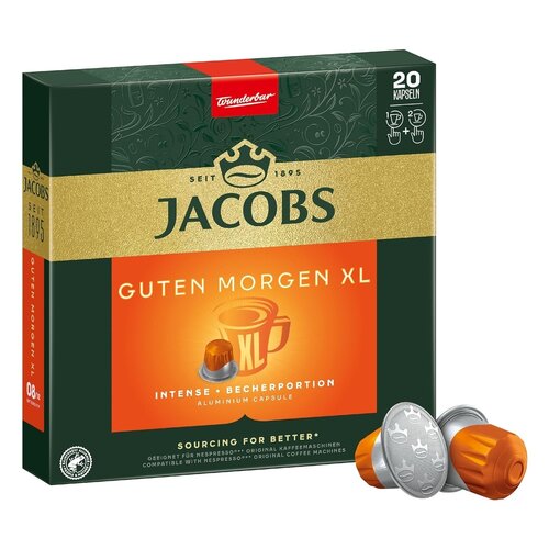 Jacobs koffie Jacobs Good Morning XL Intense 200 Nespresso compatibele capsules - Jacobs koffie Jacobs Good Morning XL Intense 200 Nespresso compatibele capsules -
