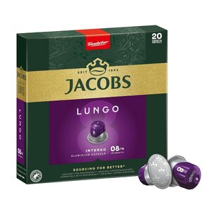 Jacobs Jacobs Lungo Intenso 20 Nespresso-kompatible Kapseln - MHD 02.10.2026 Jacobs Jacobs Lungo Intenso 20 Nespresso-kompatible Kapseln - MHD 02.10.2026