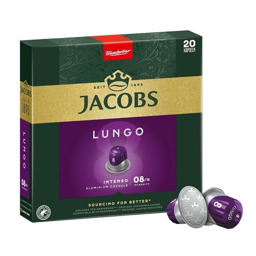 Jacobs koffie Jacobs Lungo Intenso 20 Nespresso compatibele capsules - Jacobs koffie Jacobs Lungo Intenso 20 Nespresso compatibele capsules -