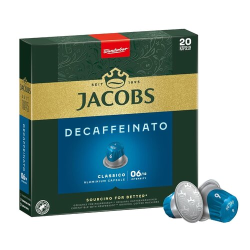 Jacobs koffie Jacobs Lungo Decafe 20 Nespresso compatibele capsules - Jacobs koffie Jacobs Lungo Decafe 20 Nespresso compatibele capsules -