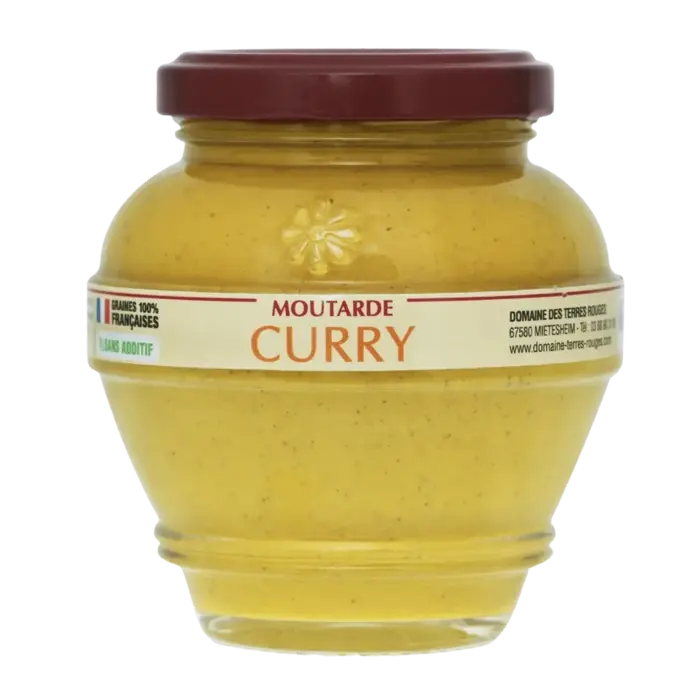 Domaine des terres rouges Franse mosterd met aromatische curry