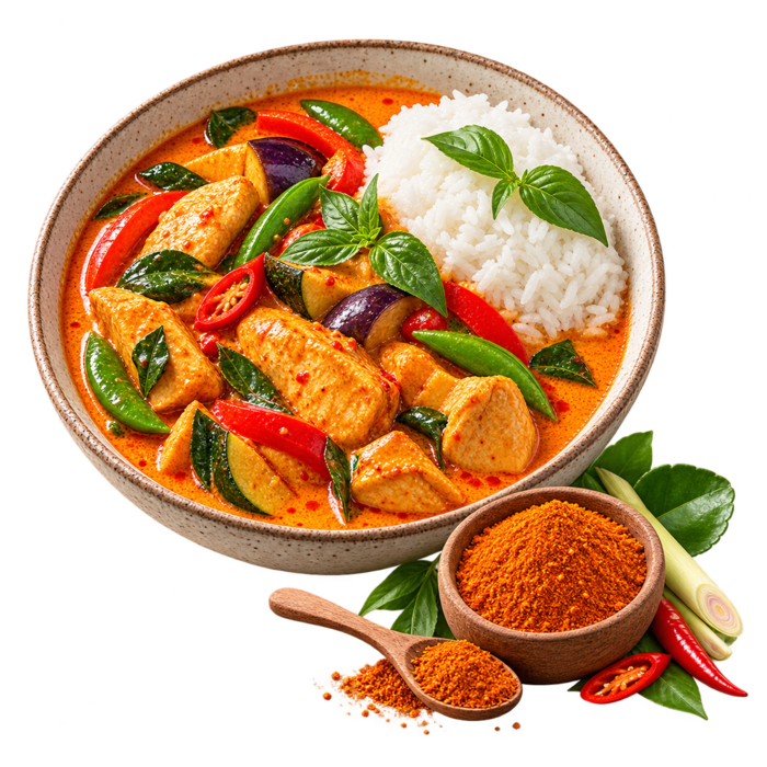 De Kruidenshop Thaise rode curry kruidenmix voor wok en kokosmelk