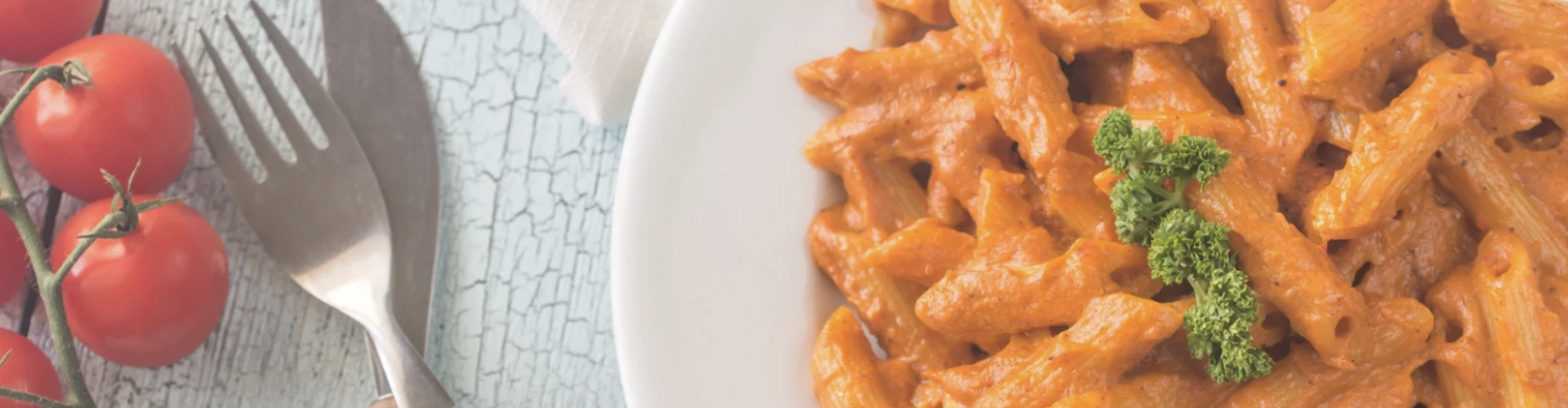 Pasta met vodkasaus en Italiaanse spaghetti kruiden