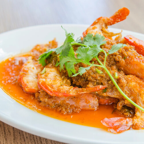 Scampi Diabolique in Romige Saus