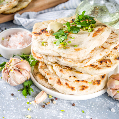 Indisch Naanbrood met Knoflook-Kruidenboter