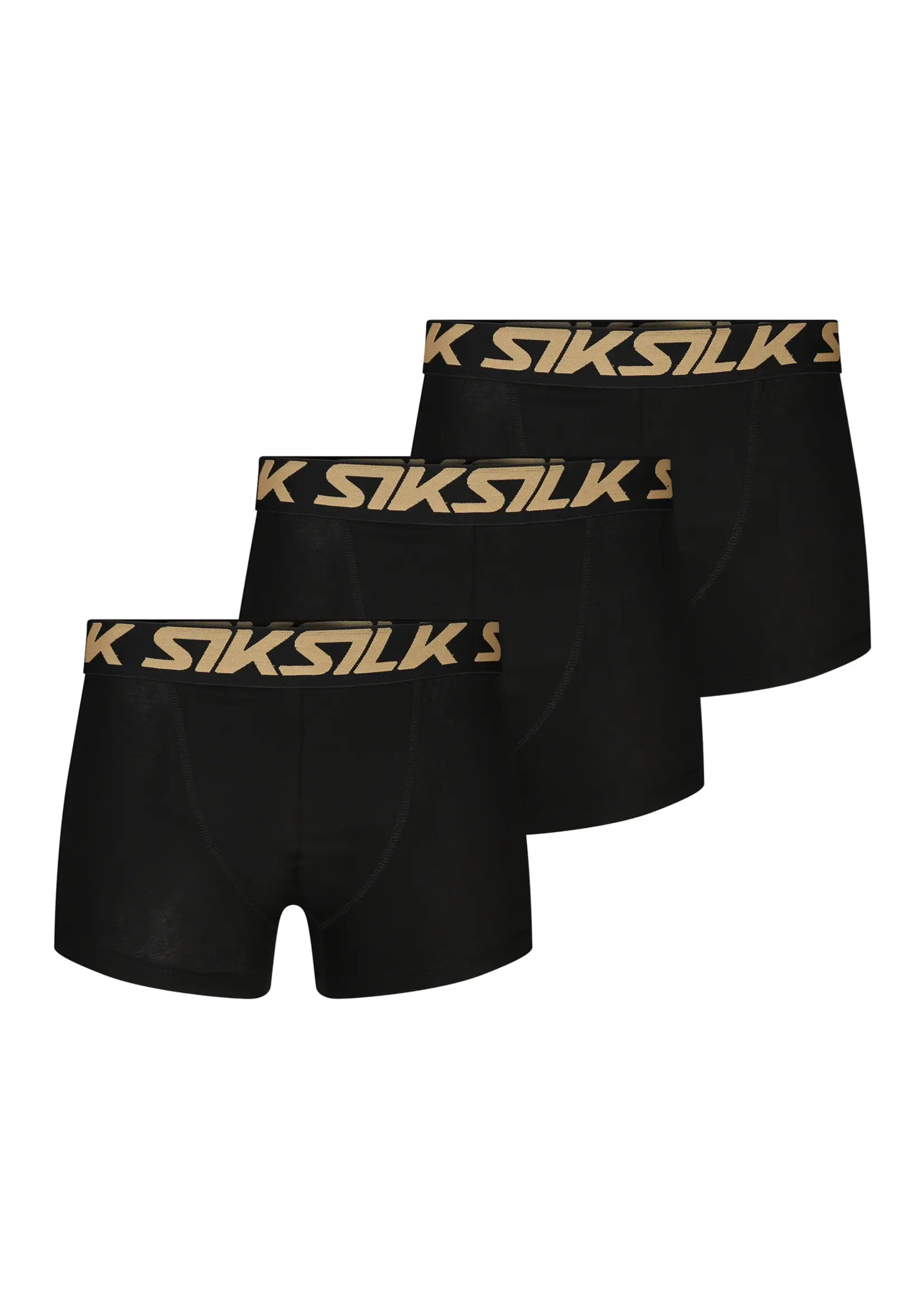 Siksilk boxershort zwart/goud 3-pack