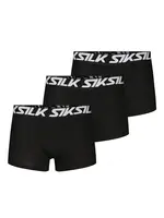 Siksilk boxershort zwart/zilver 3-pack