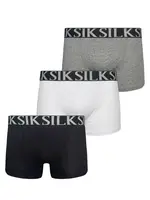 Siksilk boxershort tricolor 3-pack