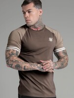 Siksilk t-shirt bruin/beige