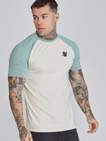 Siksilk t-shirt ecru/groen