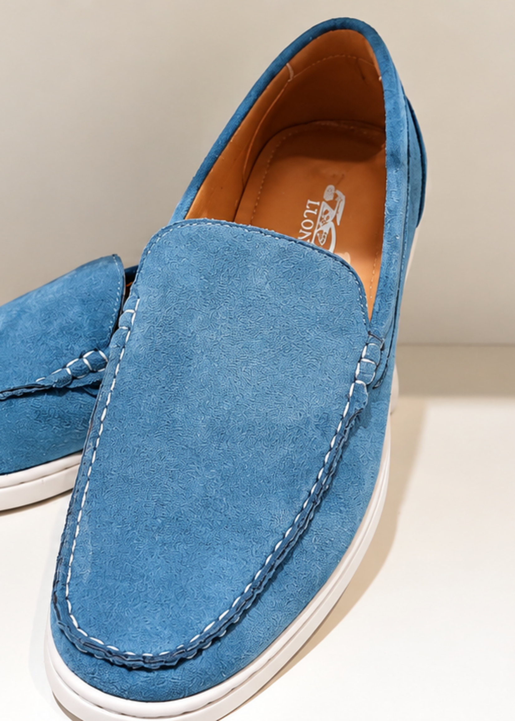 Loafers blue suedelook