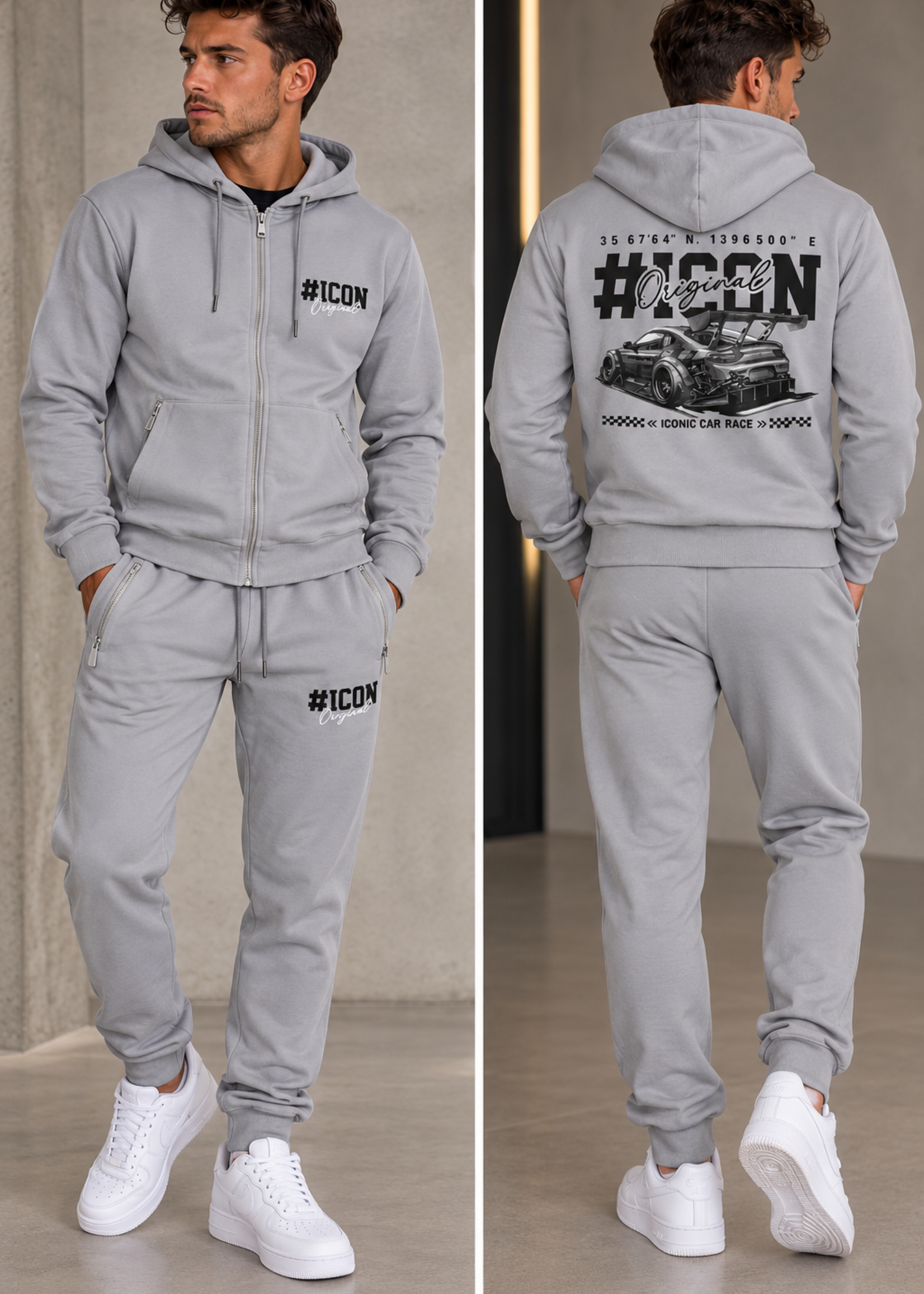 Icon comfyset racing grijs