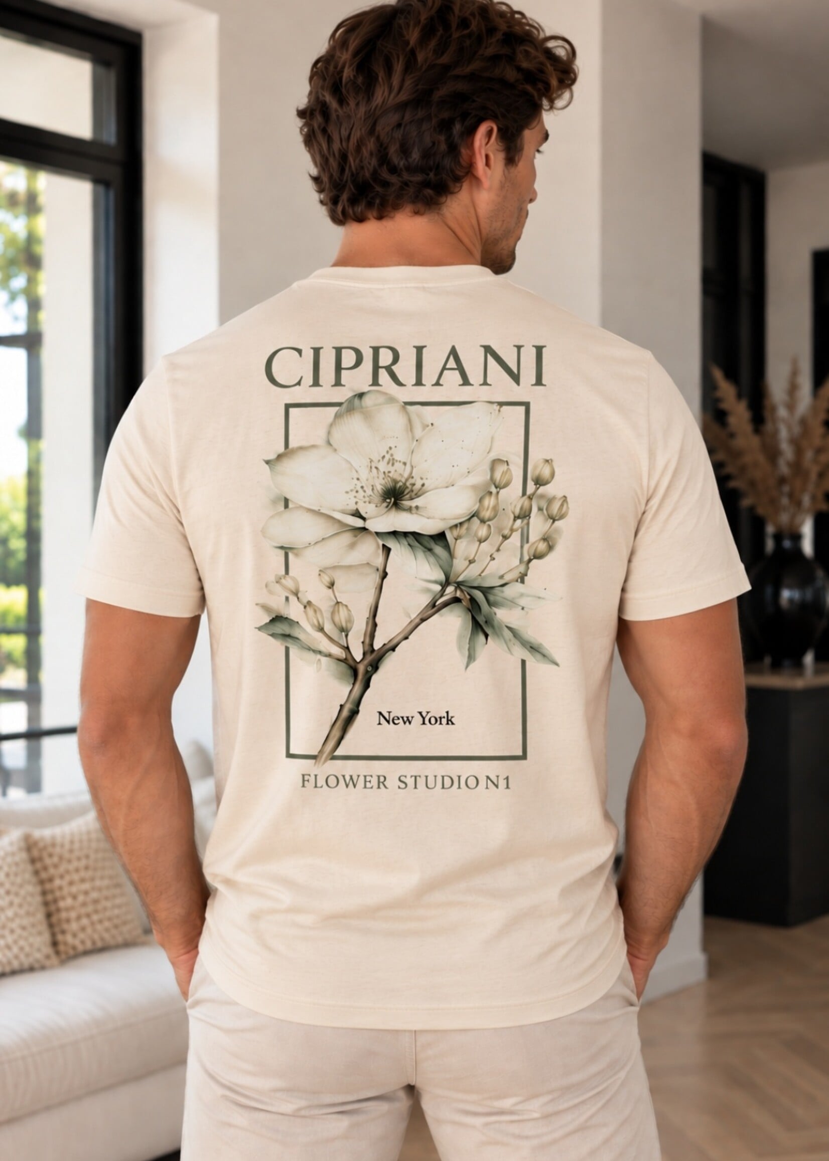 T-shirt ''Cipriani'' beige oversized