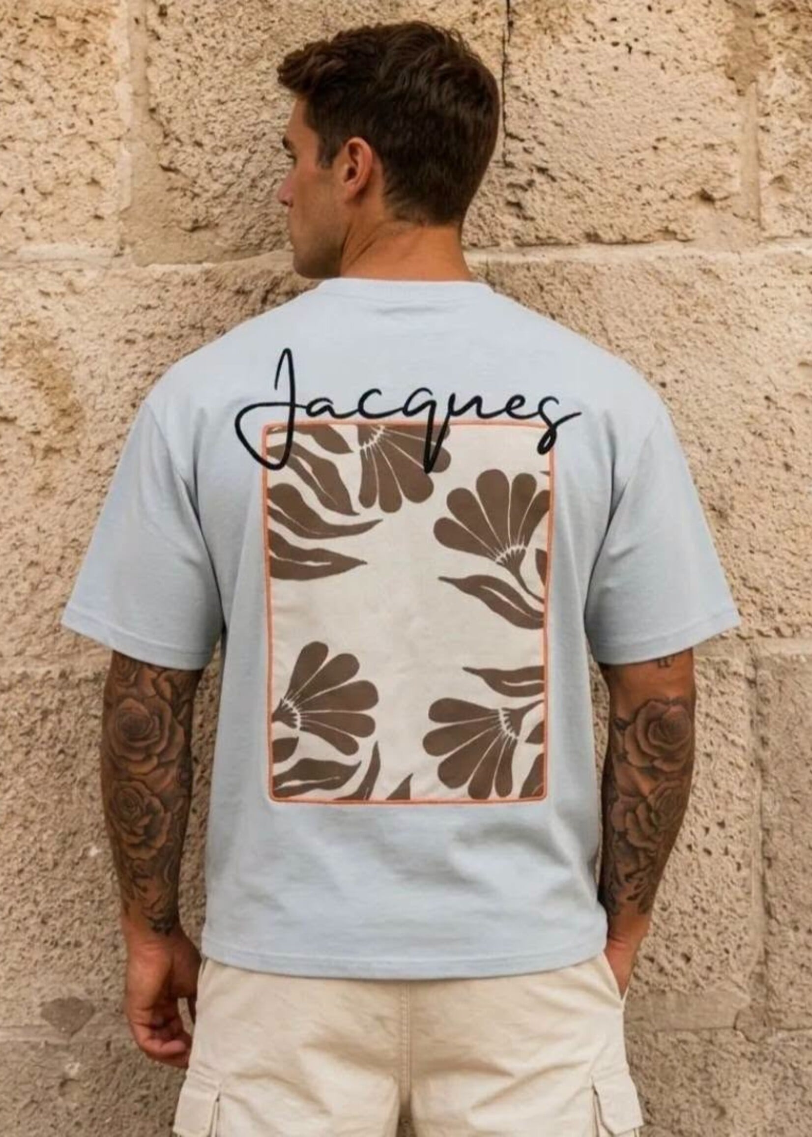 Oversized T-shirt ''Jacques'' lichtblauw