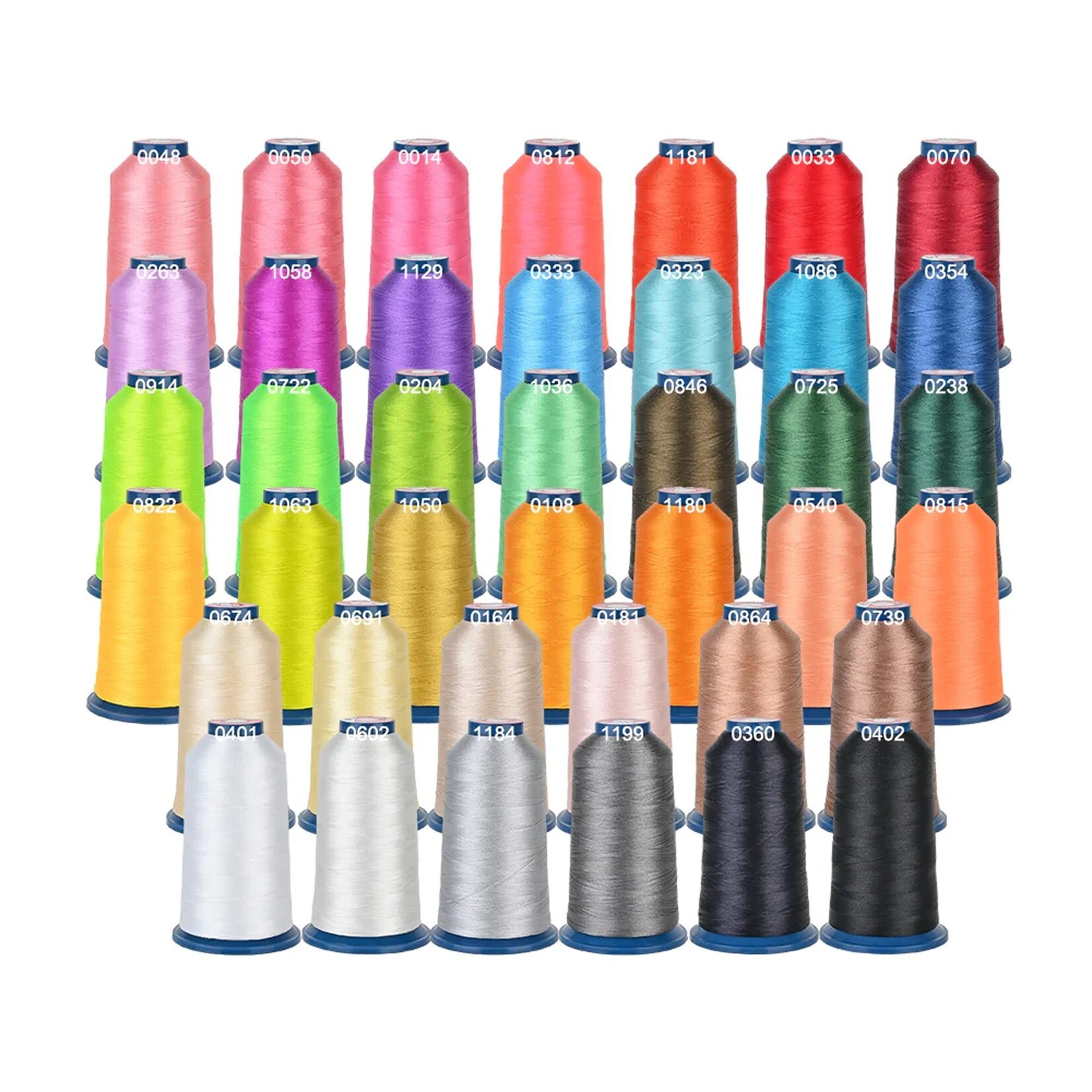 PooLin Embroidery Thread (4000 m rolls) - 40 colours