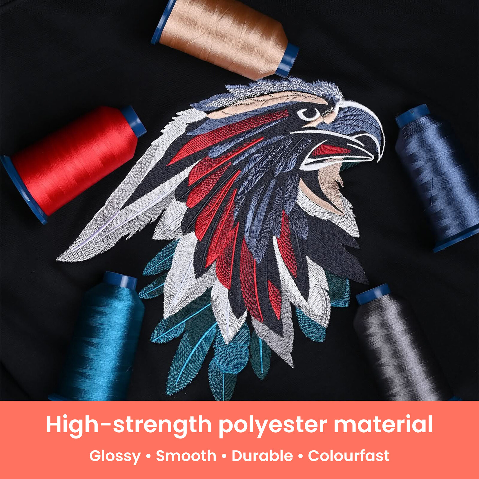 PooLin Embroidery Thread (4000 m rolls) - 40 colours
