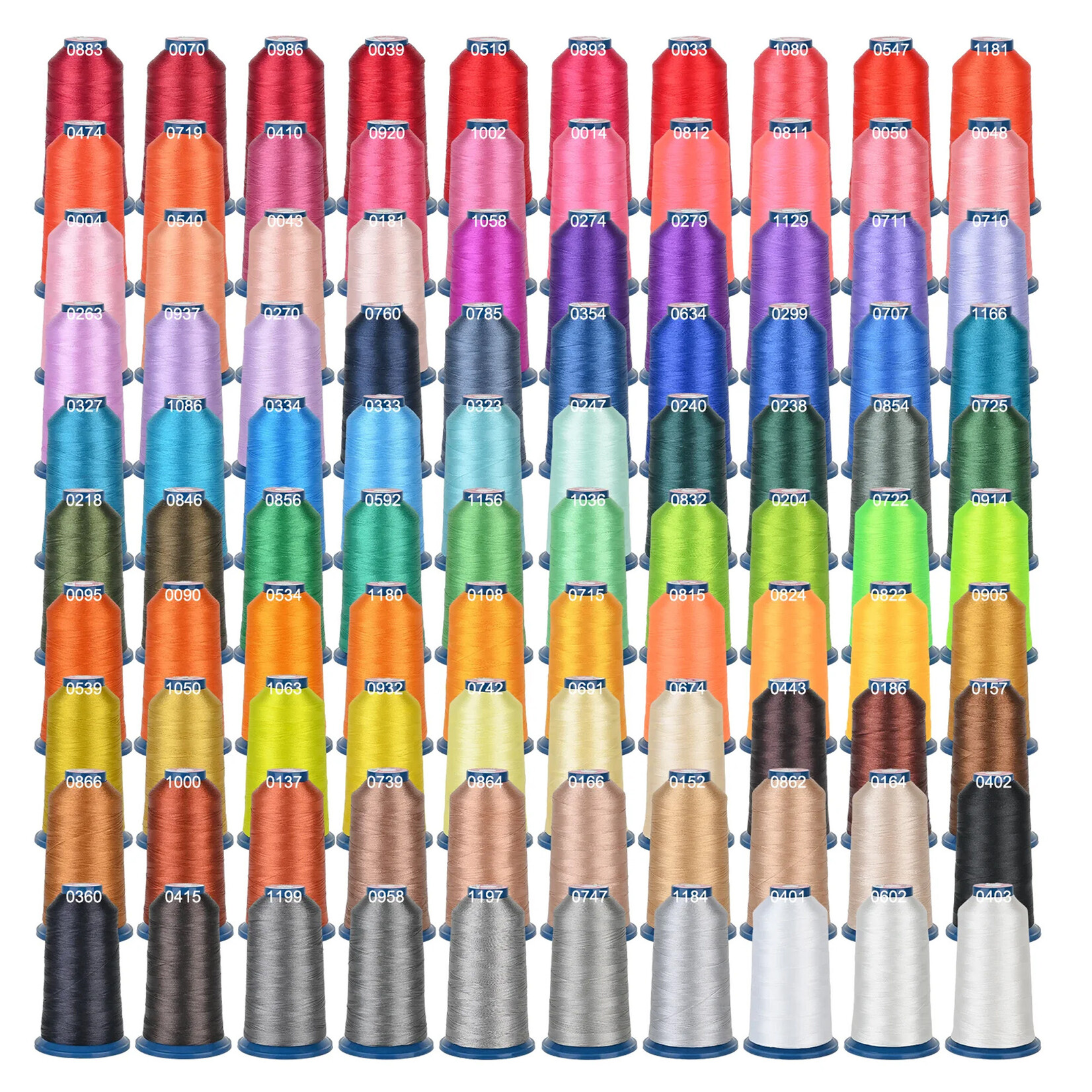 PooLin Embroidery Thread (4000 m rolls) - 100 colours