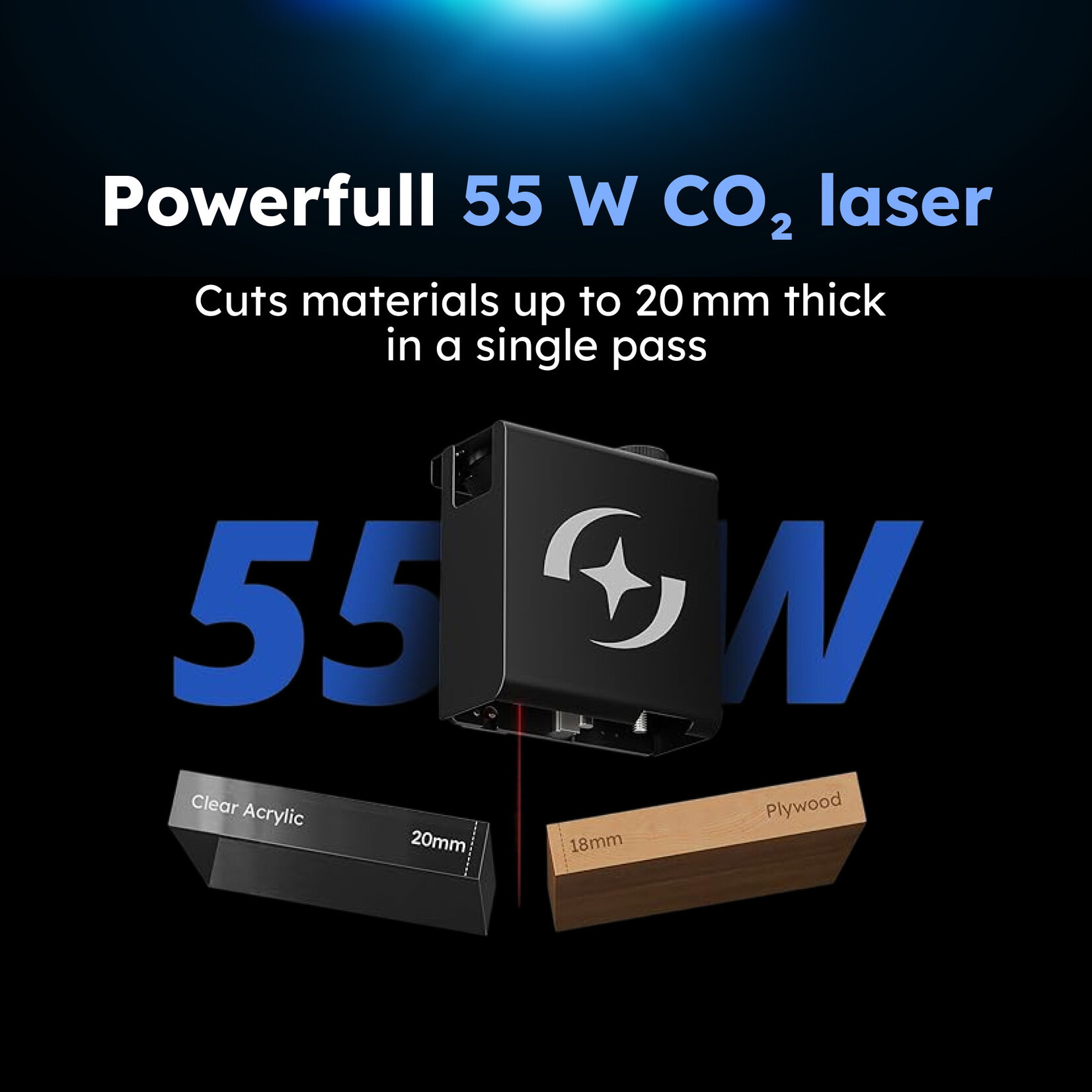 AtomStack Hurricane Laser Cutter 55W