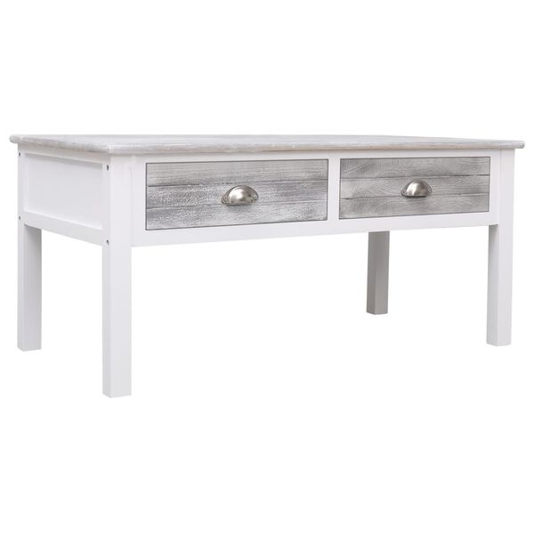 Vidaxl Stolik kawowy drewniany szary 100x50x45 cm - 77% taniej