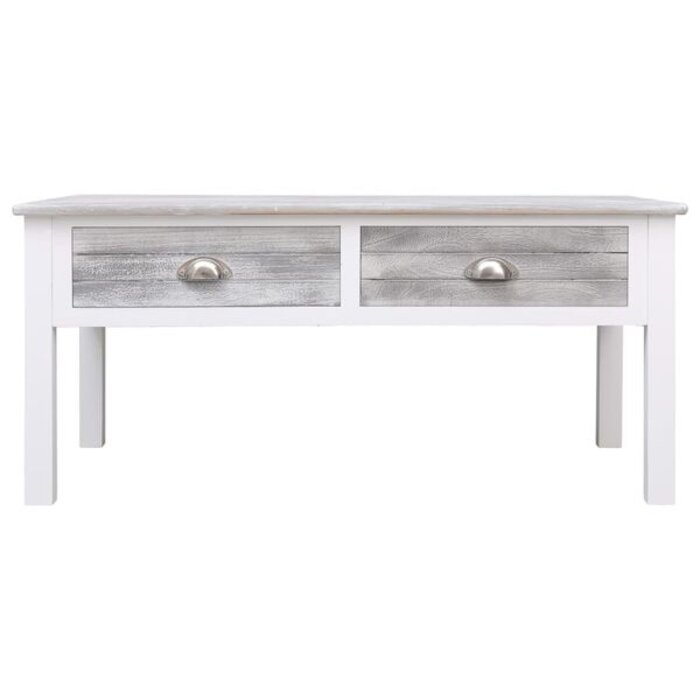 Vidaxl Stolik kawowy drewniany szary 100x50x45 cm - 77% taniej