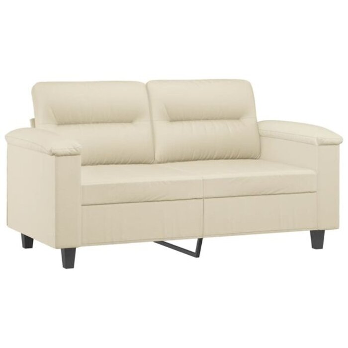 Vidaxl Kremowa sofa dwuosobowa 120 cm - 92% taniej