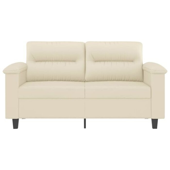 Vidaxl Kremowa sofa dwuosobowa 120 cm - 92% taniej