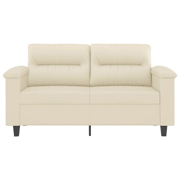 Vidaxl Kremowa sofa dwuosobowa 120 cm - 92% taniej