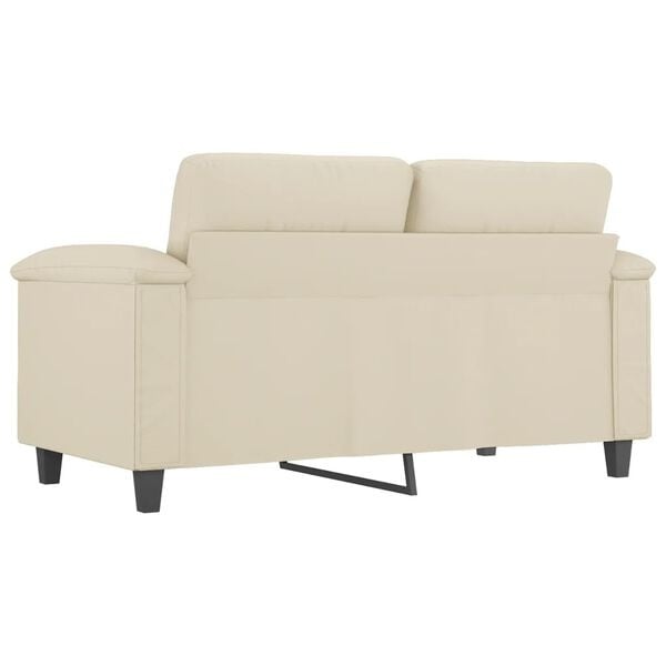 Vidaxl Kremowa sofa dwuosobowa 120 cm - 92% taniej