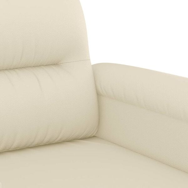 Vidaxl Kremowa sofa dwuosobowa 120 cm - 92% taniej