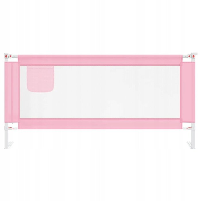 Vidaxl Barierka ochronna do łóżka dziecięcego 190x25 cm, różowa - Rabat 68%