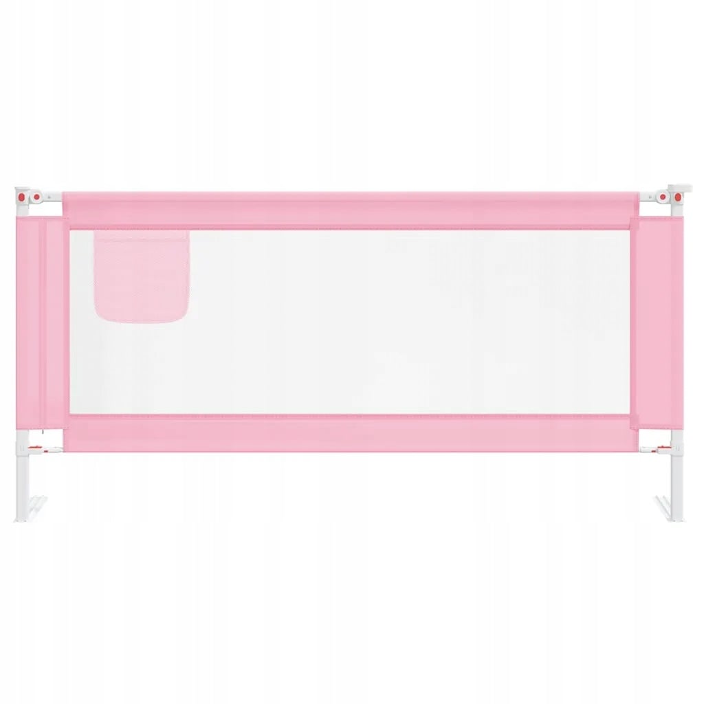 Vidaxl Barierka ochronna do łóżka dziecięcego 190x25 cm, różowa - Rabat 68%