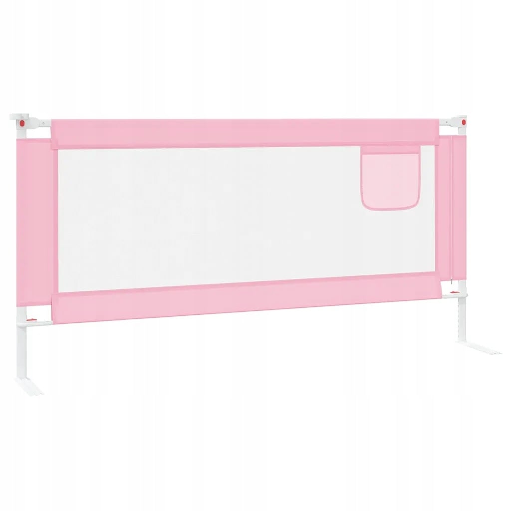 Vidaxl Barierka ochronna do łóżka dziecięcego 190x25 cm, różowa - Rabat 68%