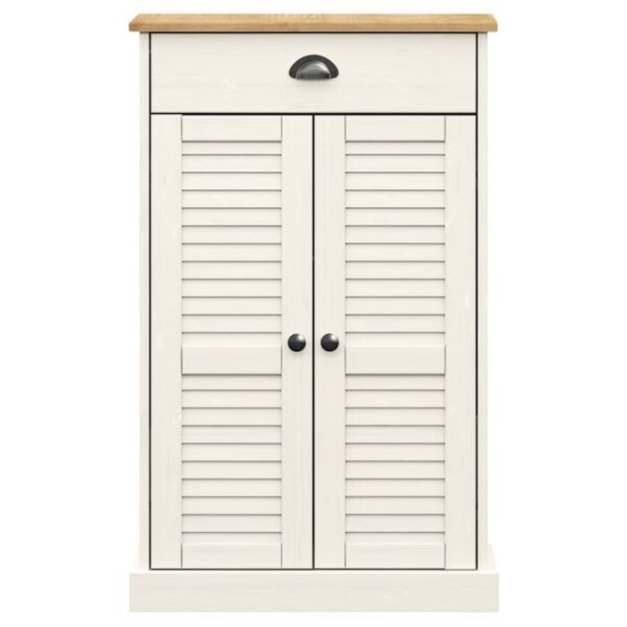 Vidaxl Biała szafka na buty VIGO 60x35x96 cm - sosnowa - 77% taniej