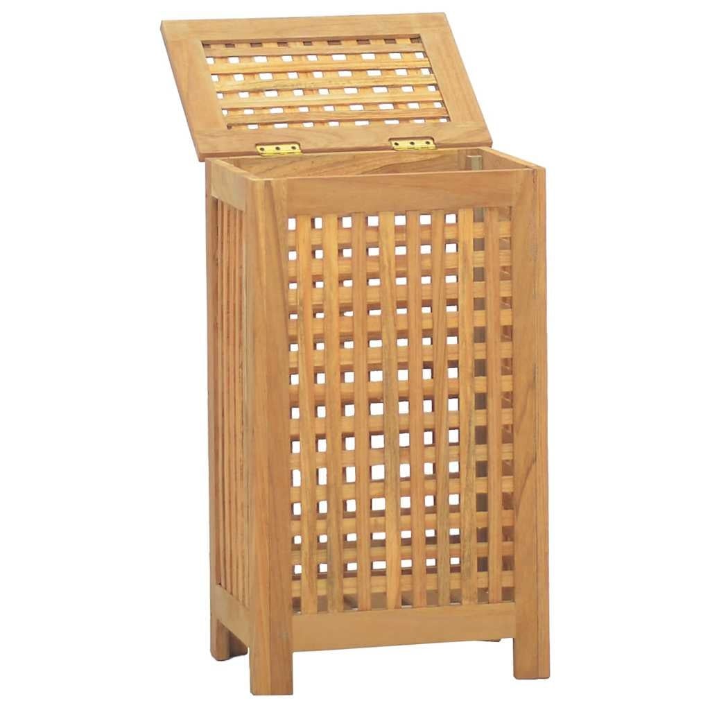 Vidaxl Kosz na pranie z drewna tekowego 35x25x60 cm - 75% taniej