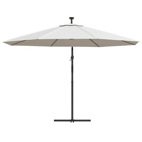 Vidaxl Parasol wiszący LED 350 cm piaskowy - 31% taniej