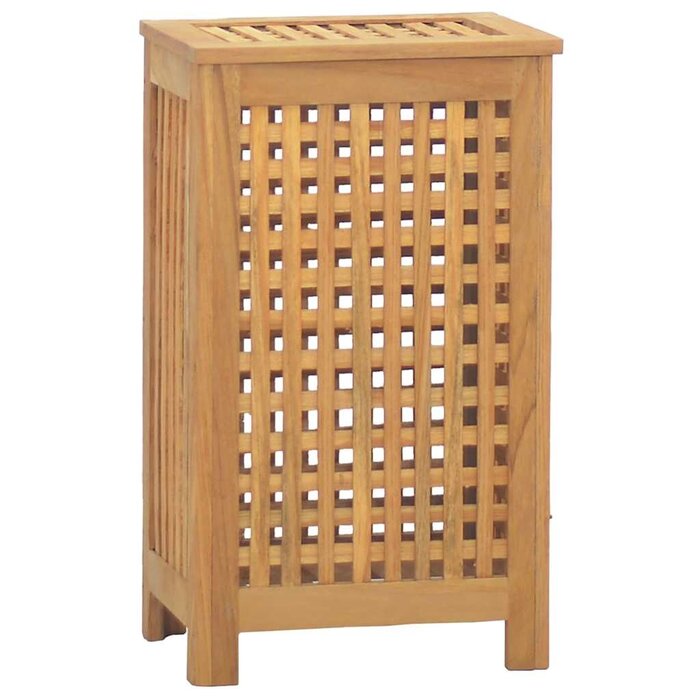 Vidaxl Kosz na pranie z drewna tekowego 35x25x60 cm - 46% taniej