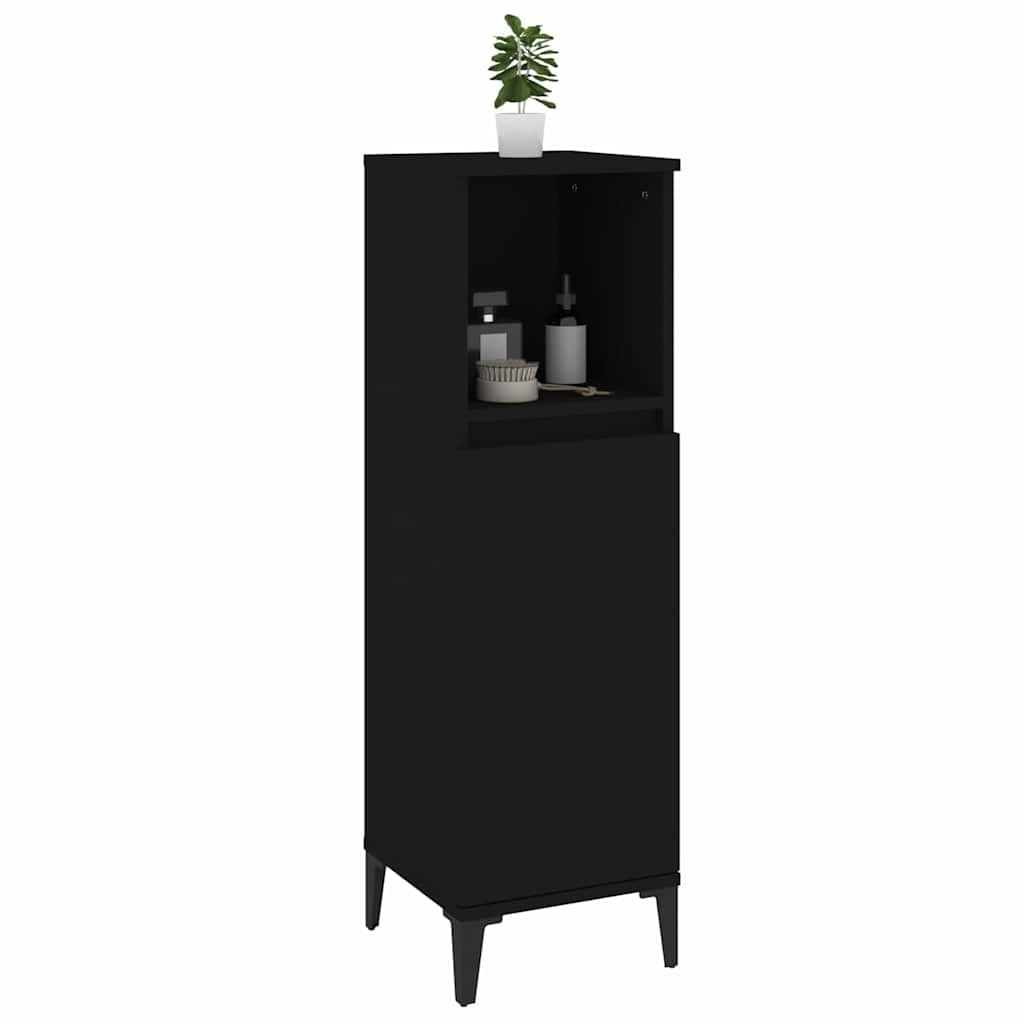 Vidaxl Czarna szafka łazienkowa 30x30x100 cm - 81% taniej