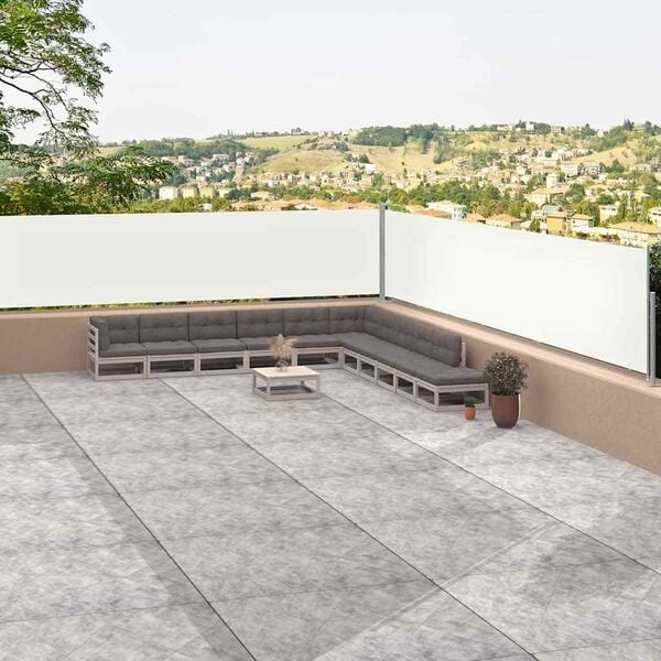 Vidaxl Wysuwana osłona boczna 117x1200 cm kremowa - 76% taniej