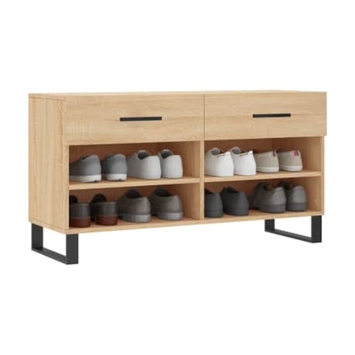 Vidaxl Ławka na buty dąb sonoma 102x35x55 cm - 80% taniej