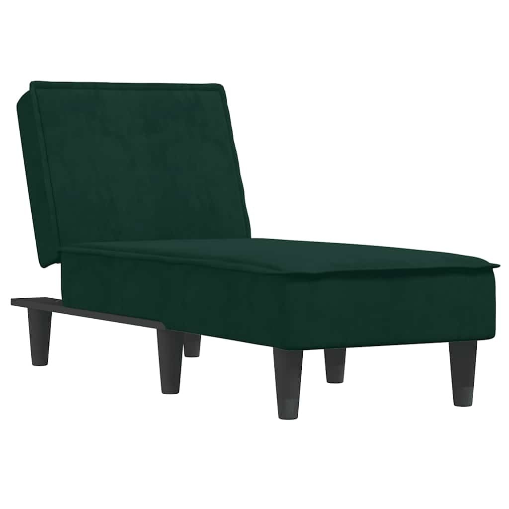 Vidaxl Szezlong aksamitny ciemnozielony 55x155cm - 78% taniej