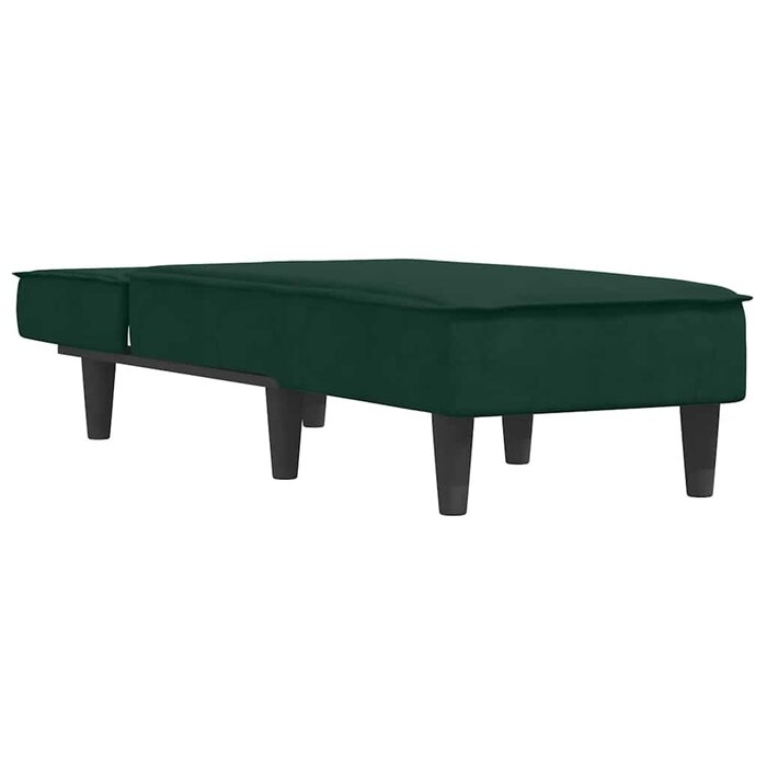Vidaxl Szezlong aksamitny ciemnozielony 55x155cm - 78% taniej