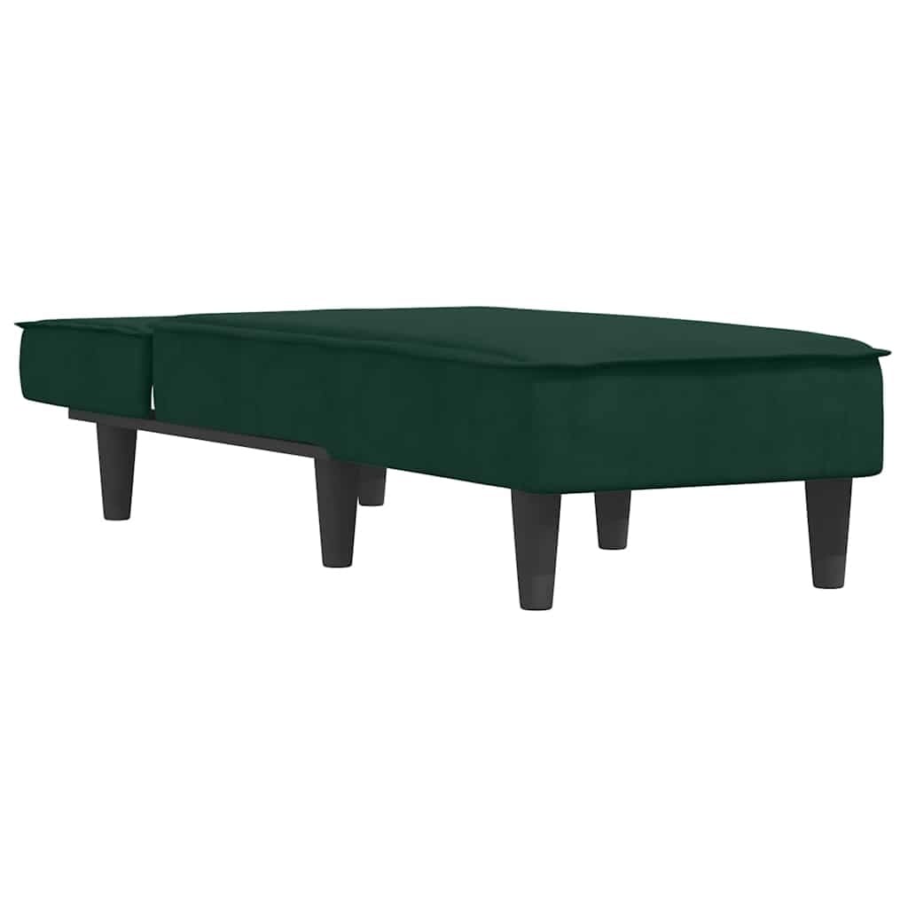 Vidaxl Szezlong aksamitny ciemnozielony 55x155cm - 78% taniej