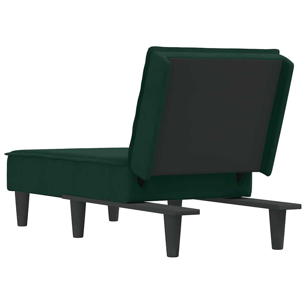 Vidaxl Szezlong aksamitny ciemnozielony 55x155cm - 78% taniej