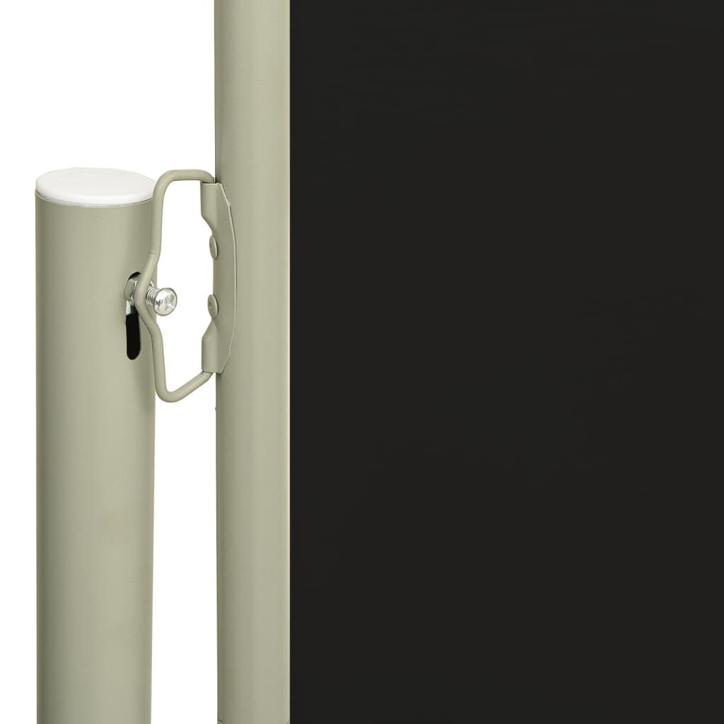 Vidaxl Wysuwana osłona boczna 140x300 cm czarna - 73% taniej