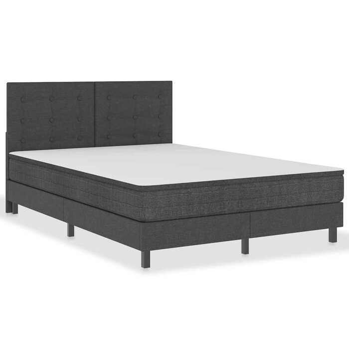 Vidaxl Pikowane wezgłowie łóżka 140x200 cm ciemnoszare - 78% taniej