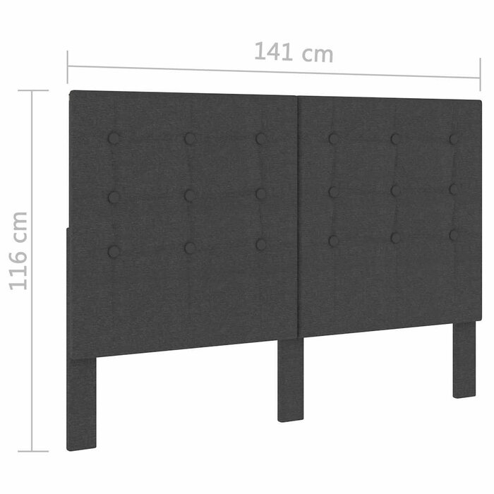 Vidaxl Pikowane wezgłowie łóżka 140x200 cm ciemnoszare - 78% taniej