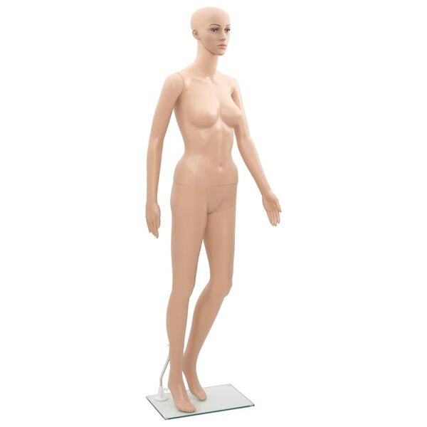 Vidaxl Manekin damski całopostaciowy 175 cm, beżowy - 80% taniej