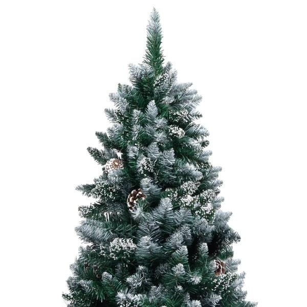 Vidaxl Sztuczna choinka 150 cm z szyszkami i śniegiem - 74% taniej
