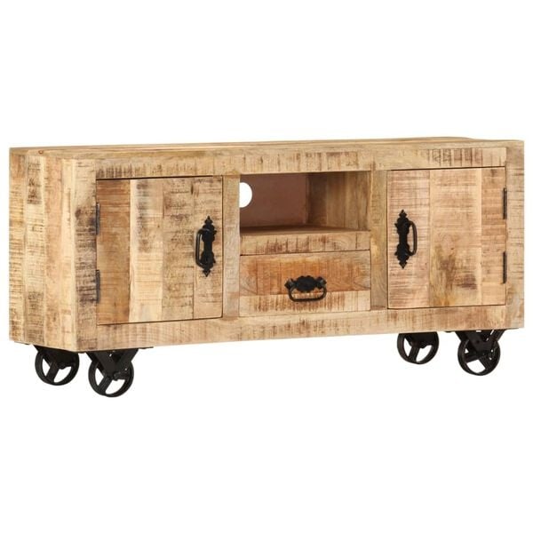 Vidaxl Szafka RTV z litego drewna mango 110x30 cm - 93% taniej